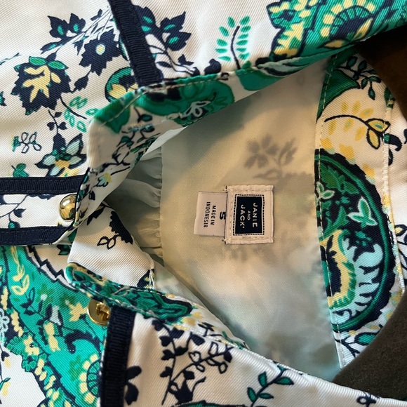 Janie and Jack Paisley Dress - Teal and White - Picture 4 of 4